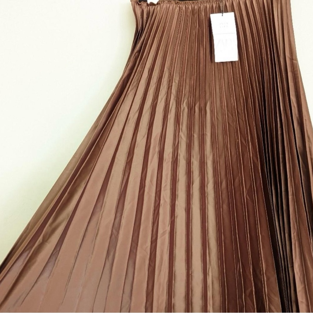 ZARA Crinkle Effect Long Skirt XS-S **NWT**